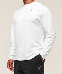 Essential Oversized Long Sleeve T-Shirt White