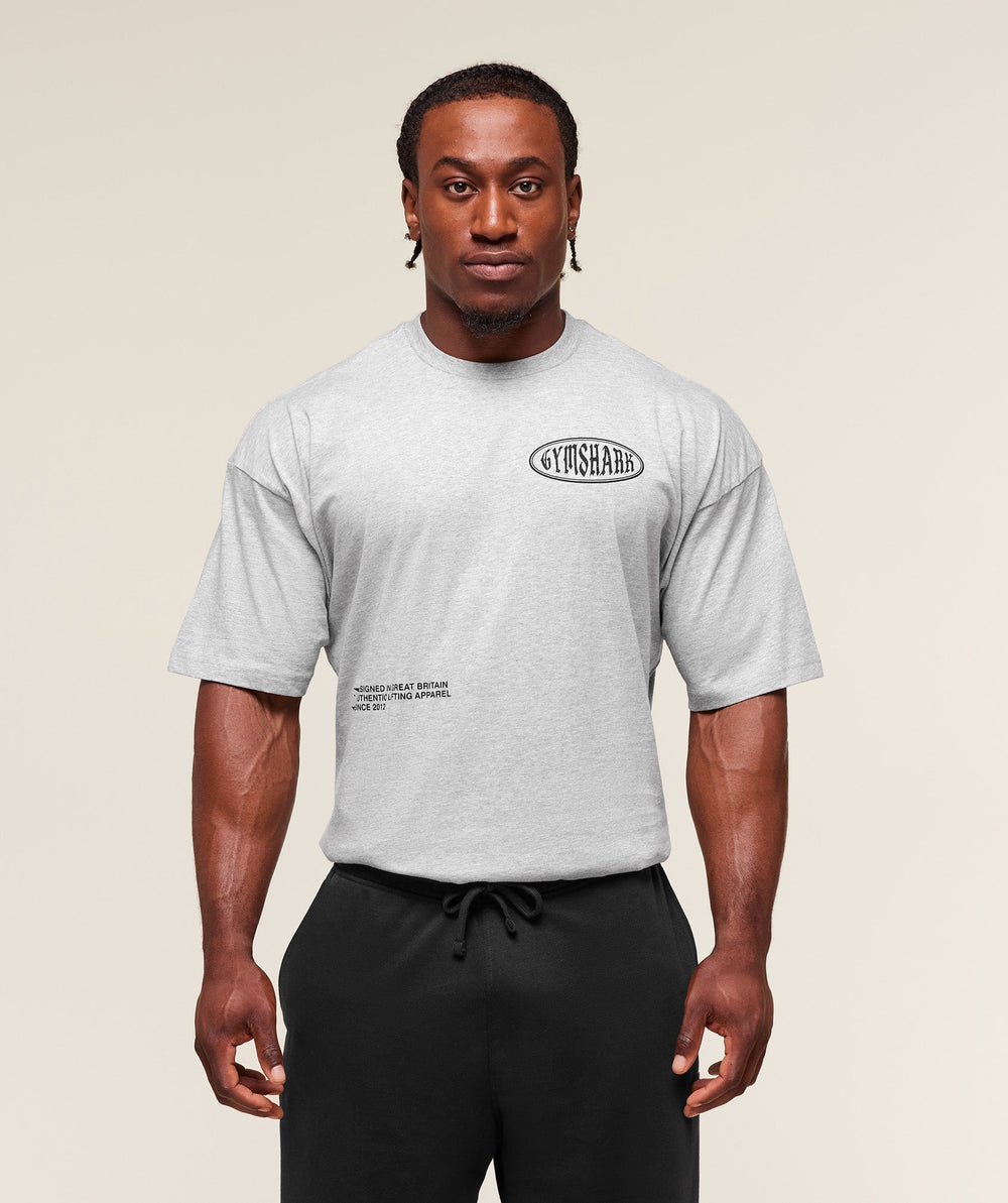 Authentic Lifting Apparel T-Shirt Light Grey Core Marl