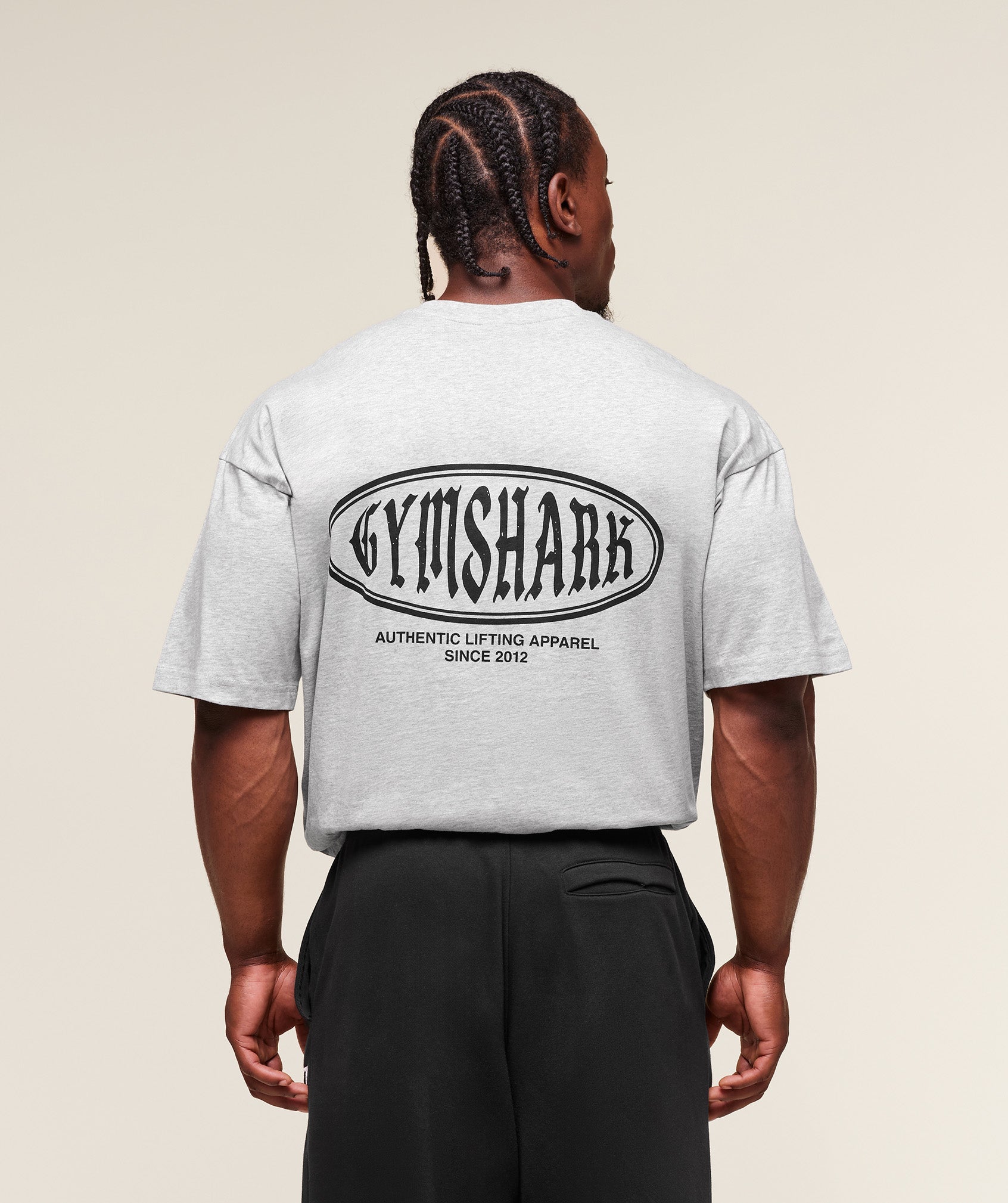 Authentic Lifting Apparel T-Shirt Light Grey Core Marl