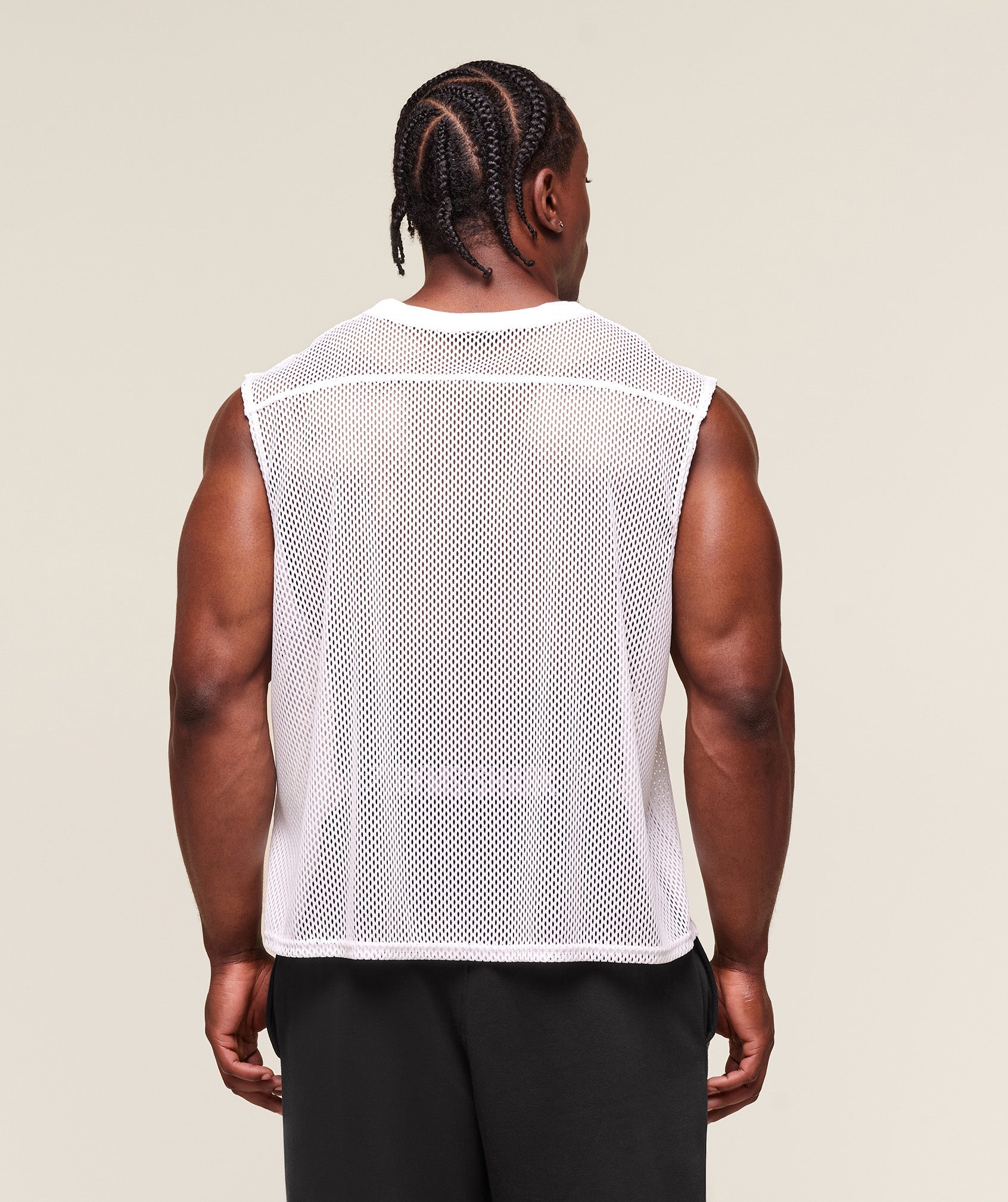 Mesh Oversized Tank White