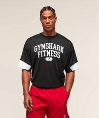 Varsity Oversized T-Shirt Black