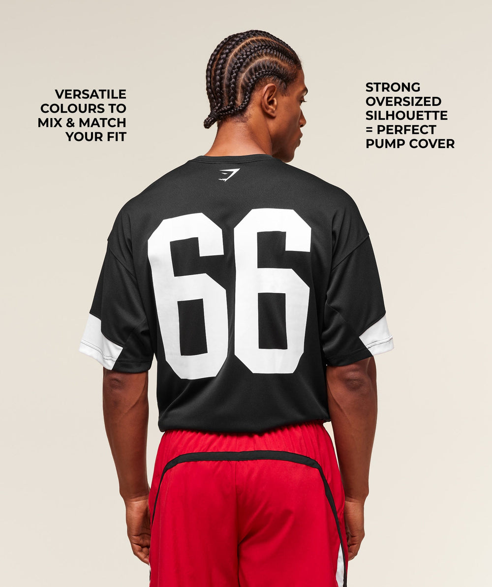 Varsity Oversized T-Shirt Black