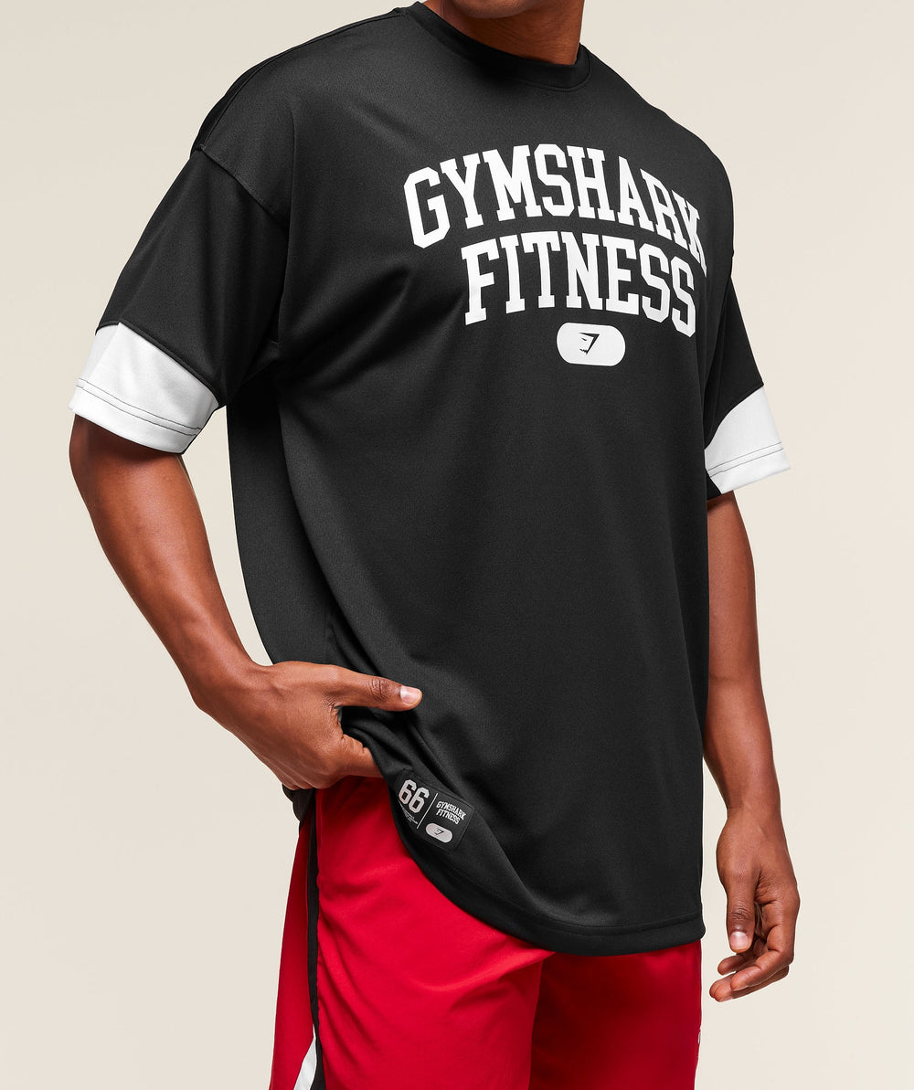 Varsity Oversized T-Shirt Black