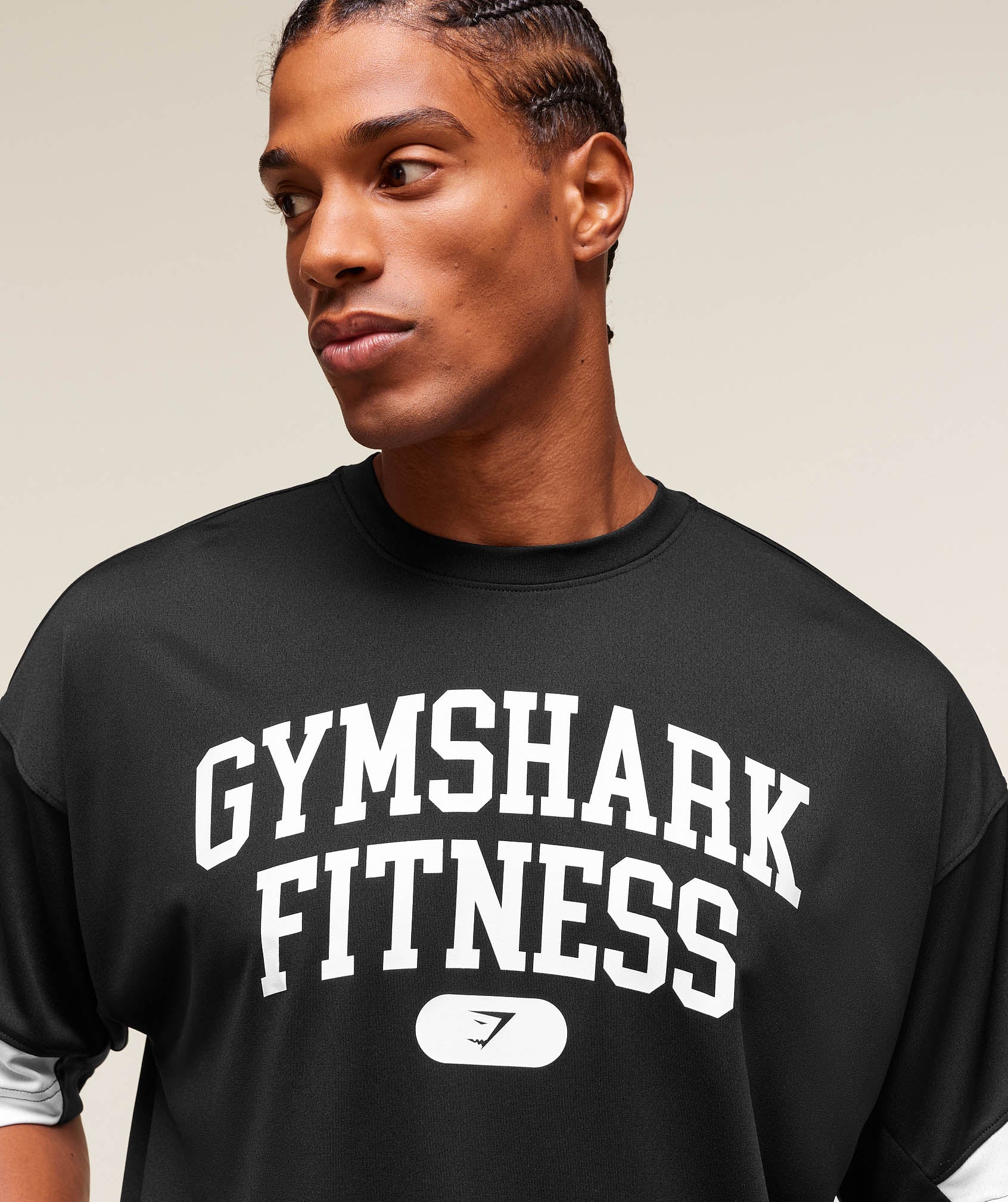 Varsity Oversized T-Shirt Black