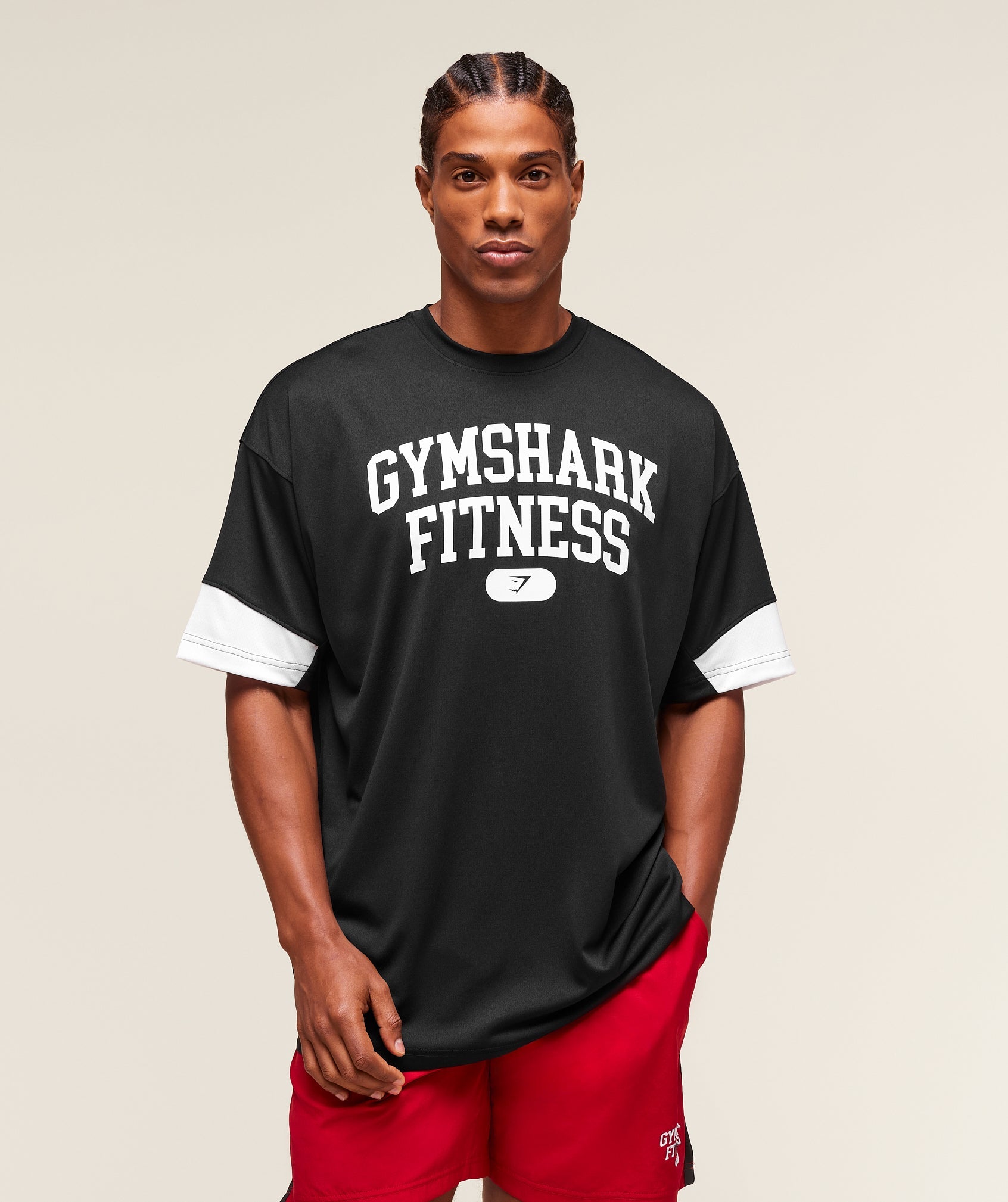 Varsity Oversized T-Shirt Black