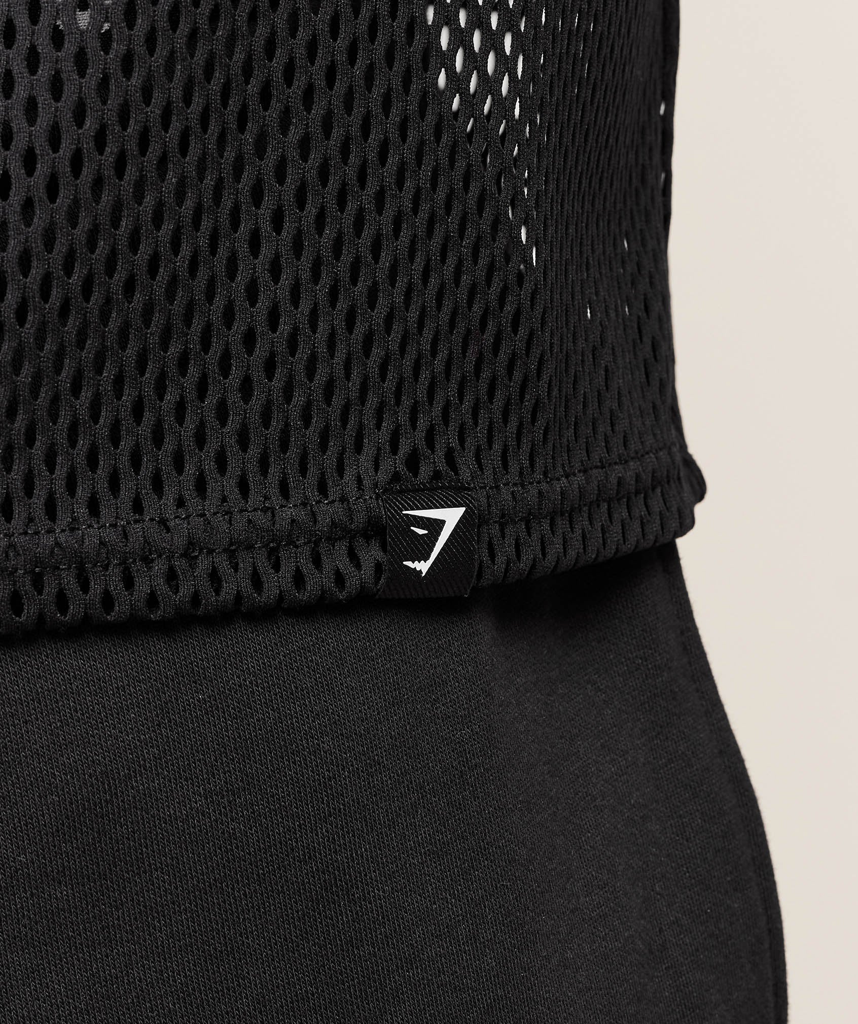 Mesh Oversized Tank Black