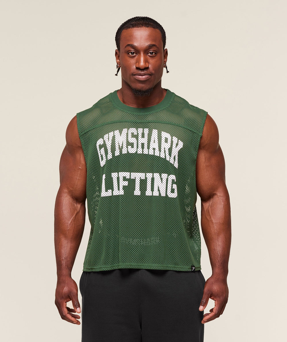 Mesh Oversized Tank Classic Green