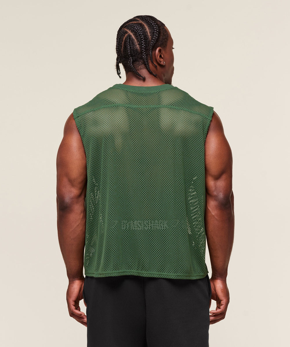 Mesh Oversized Tank Classic Green