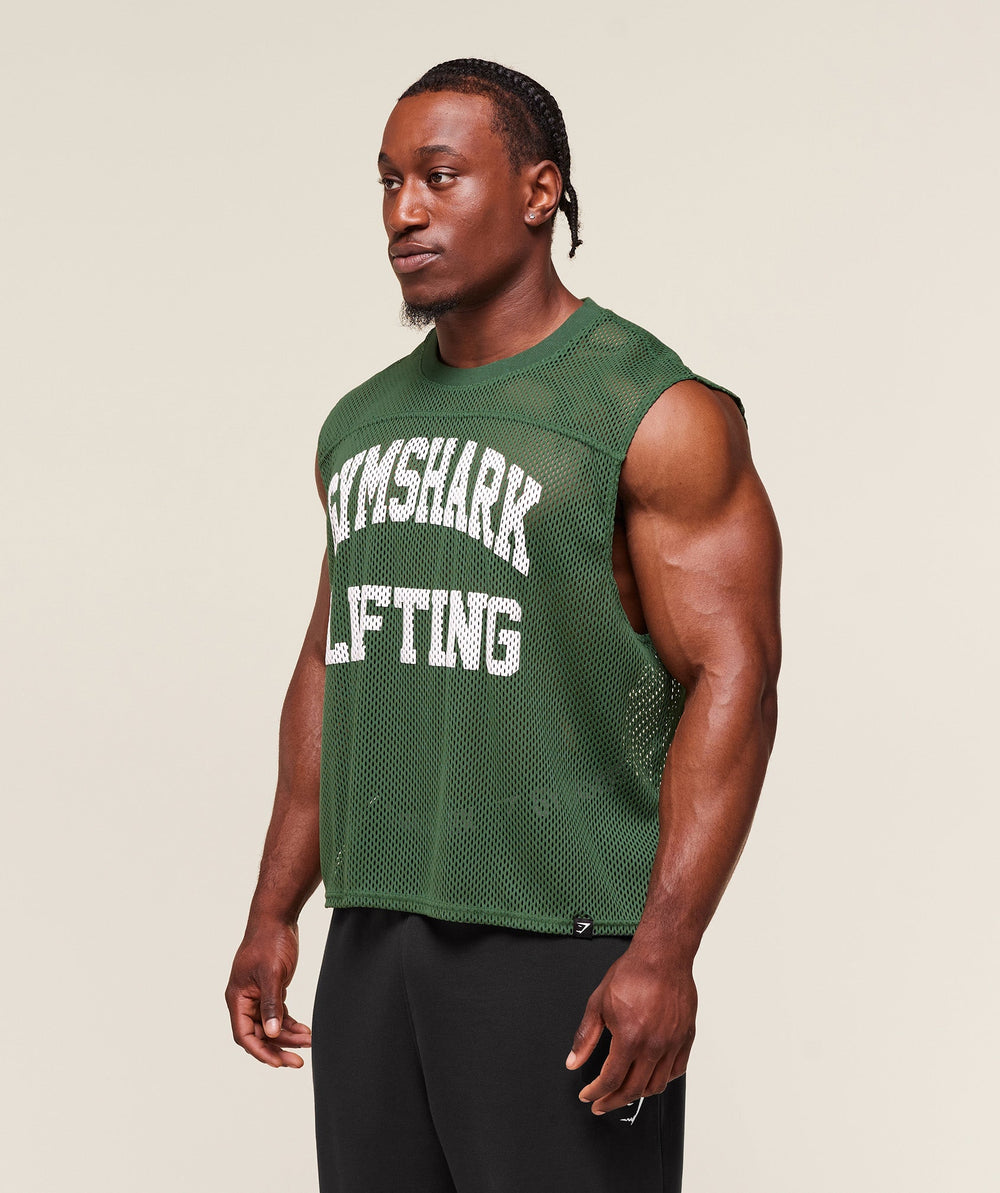Mesh Oversized Tank Classic Green