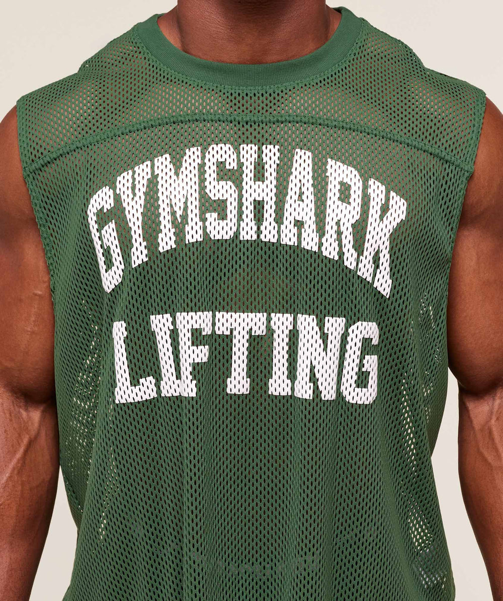 Mesh Oversized Tank Classic Green