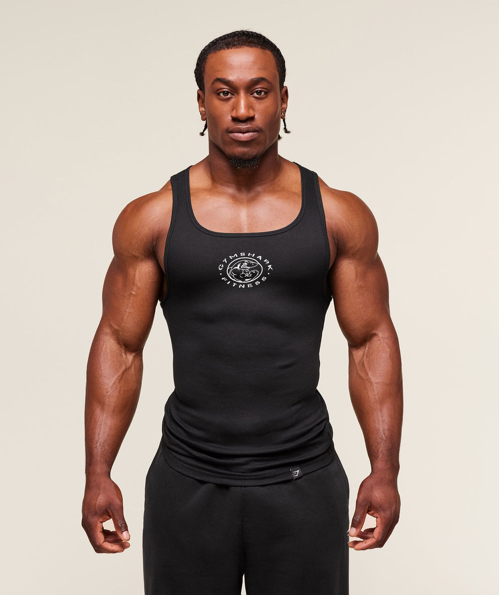 Legacy Ribbed Tank Black