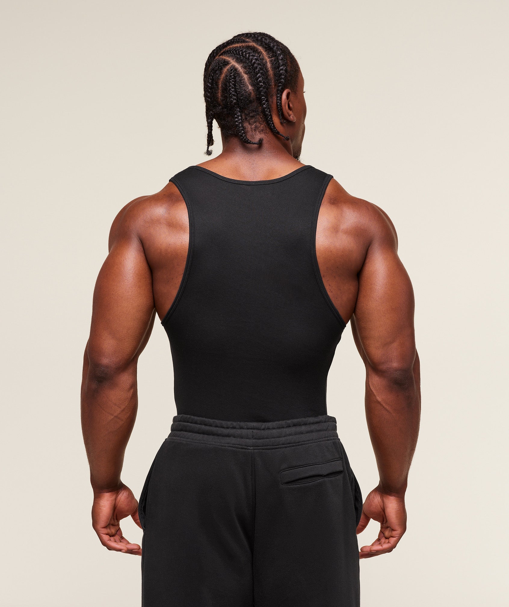 Legacy Ribbed Tank Black