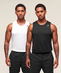Everyday Performance Tank 2 Pack White/Black
