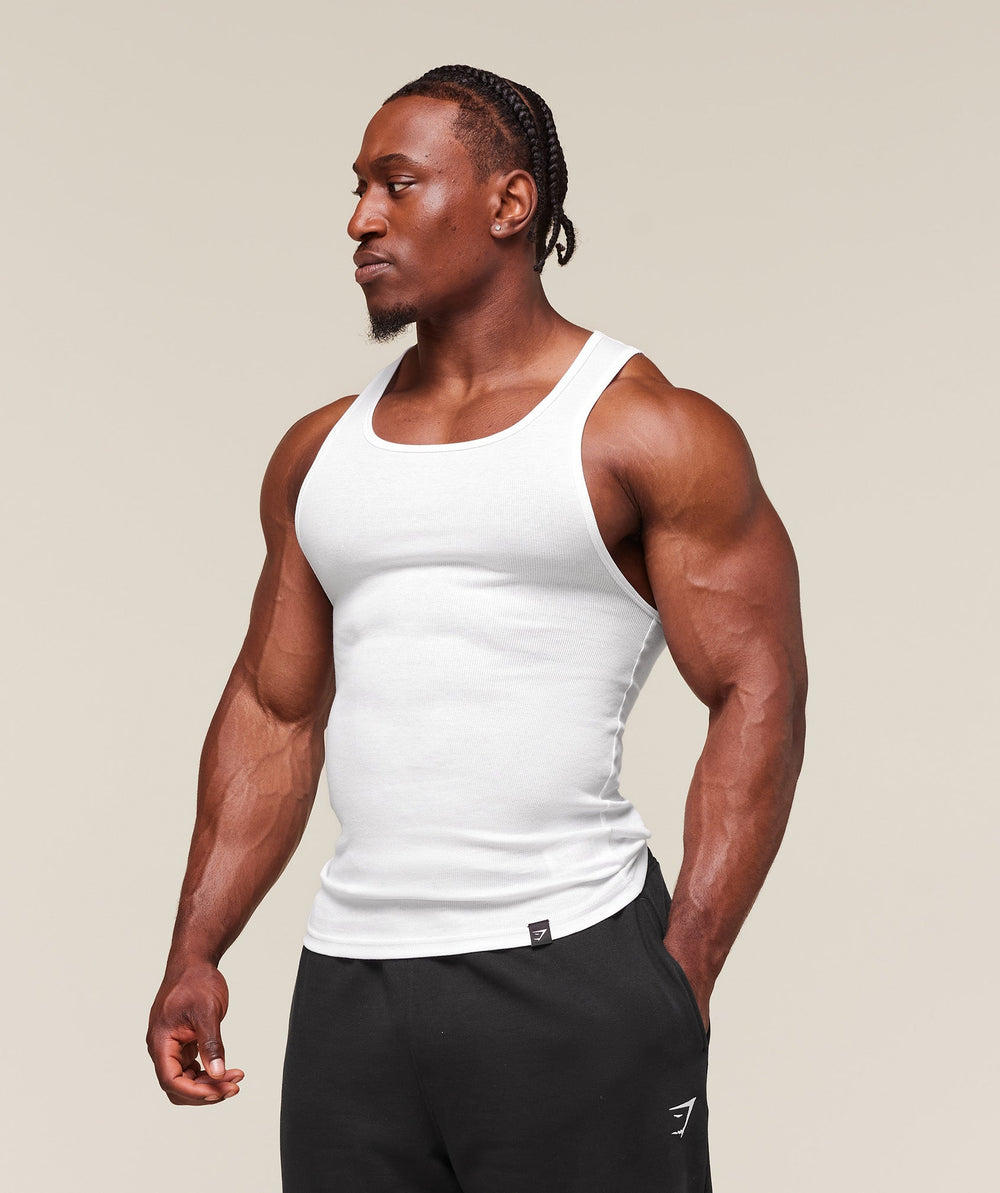 Ribbed Tank 3 Pack White
