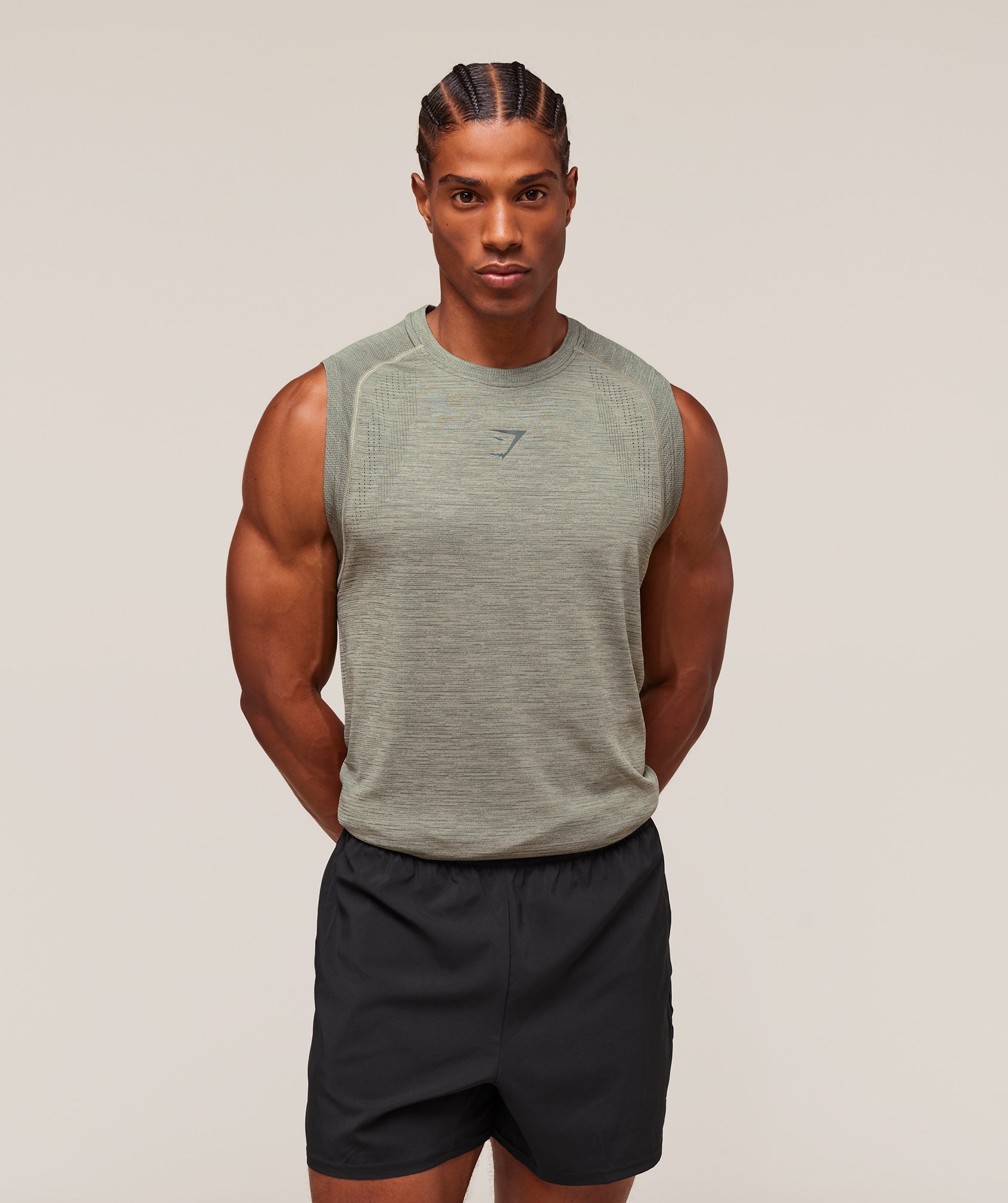 Versatile Seamless Tank Chalk Green/Slate Teal