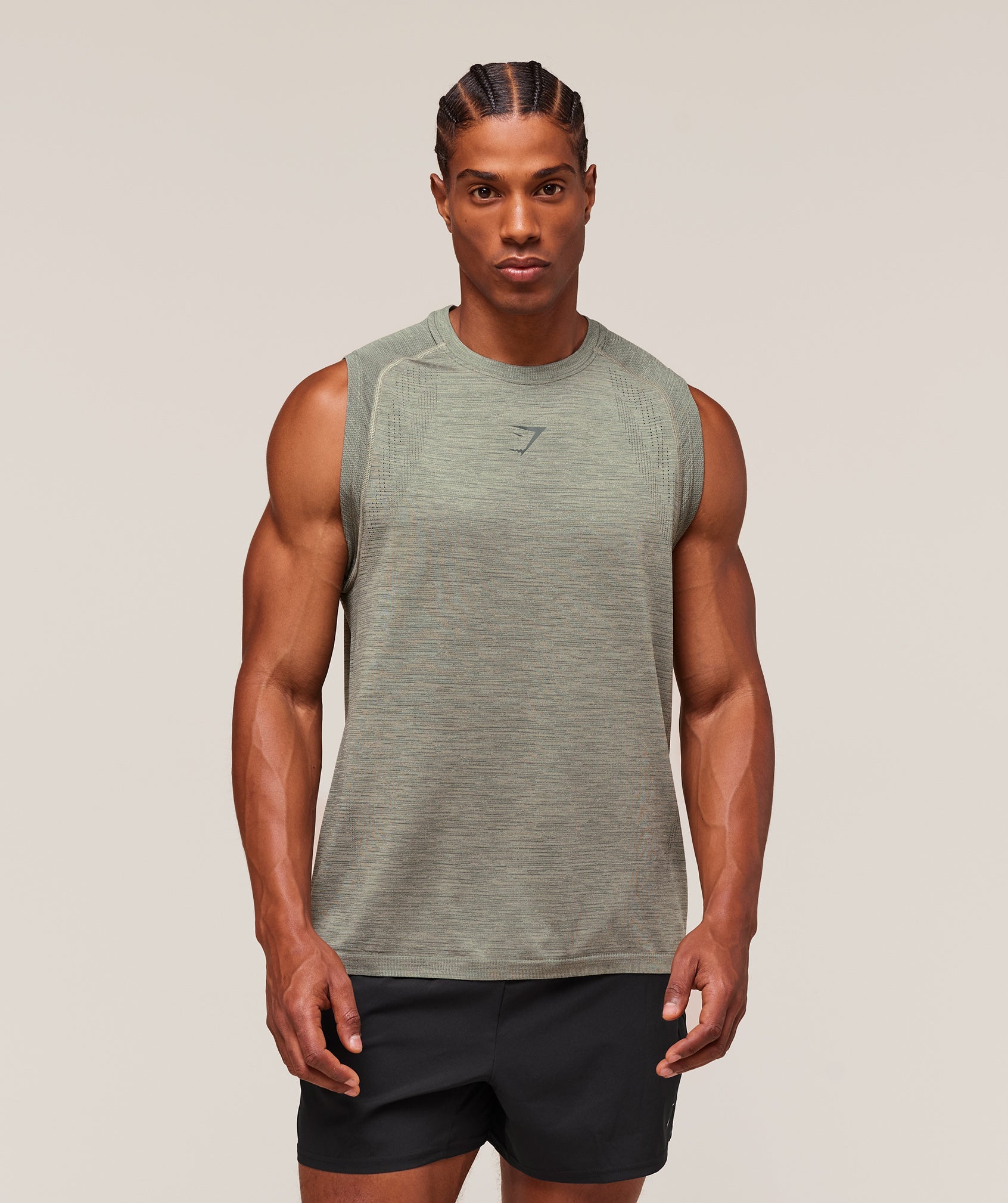 Versatile Seamless Tank Chalk Green/Slate Teal