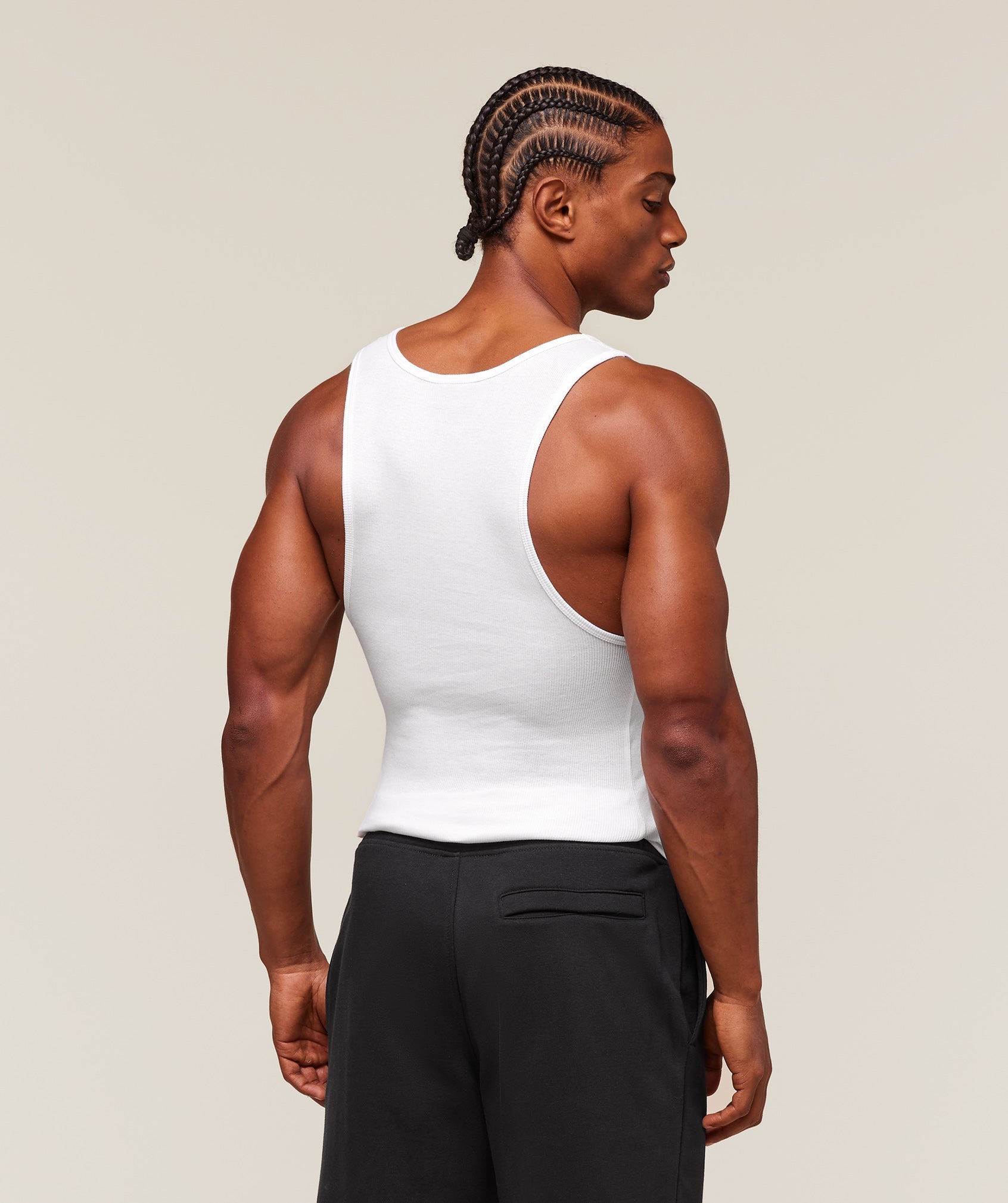 Ribbed Tank 1PK White