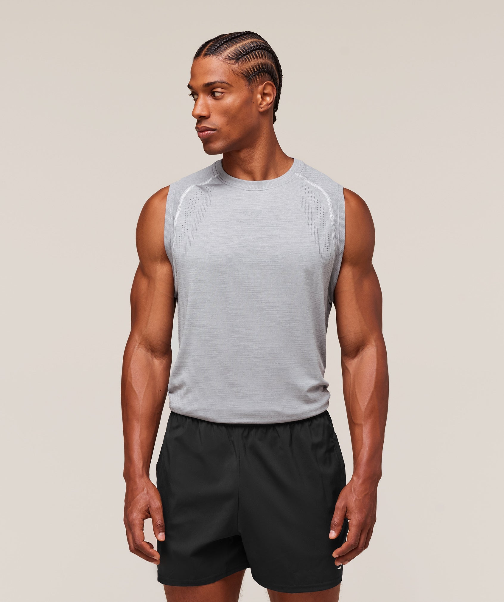 Versatile Seamless Tank Light Grey/Smokey Grey