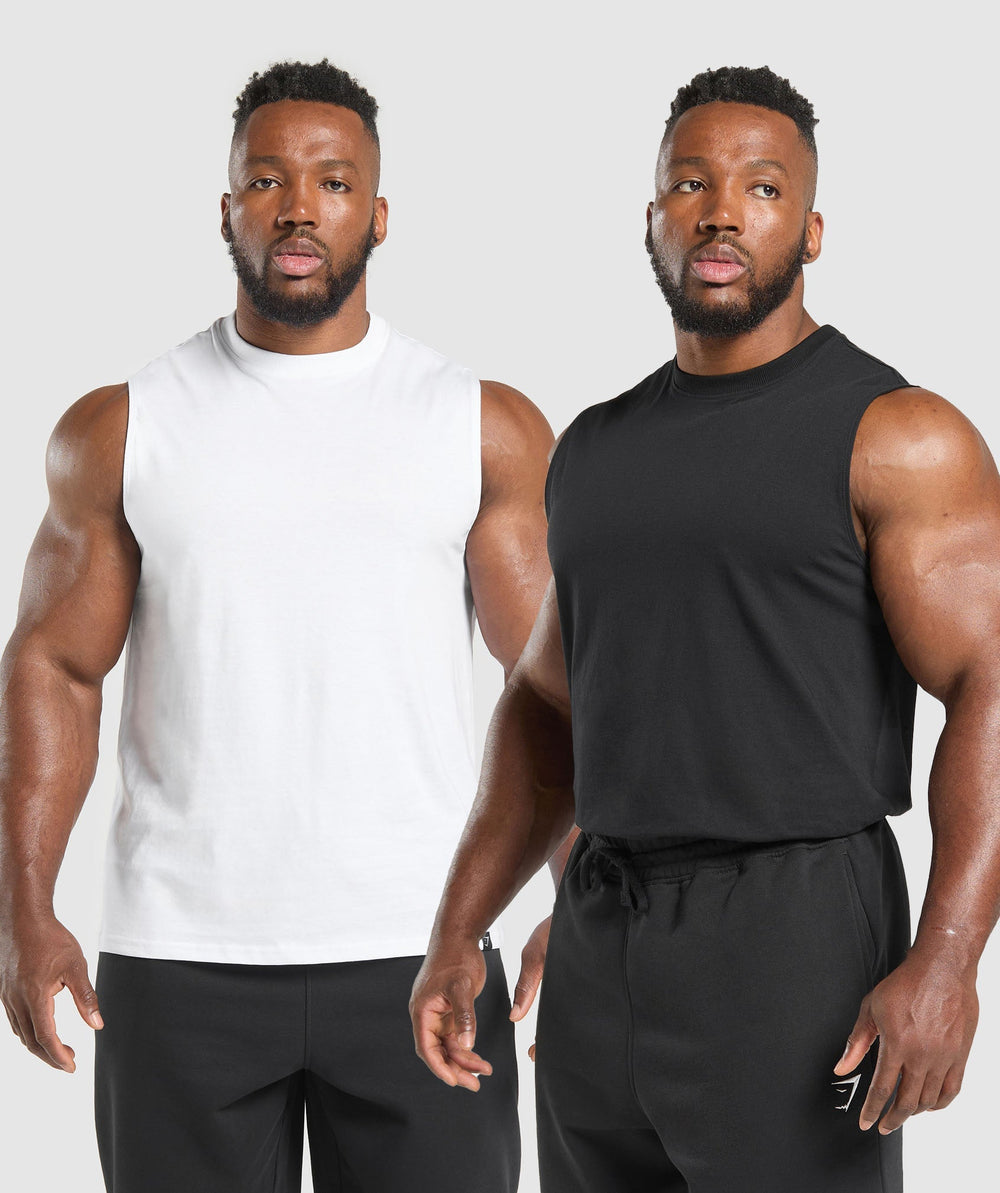Everyday Tank 2 Pack White/Black