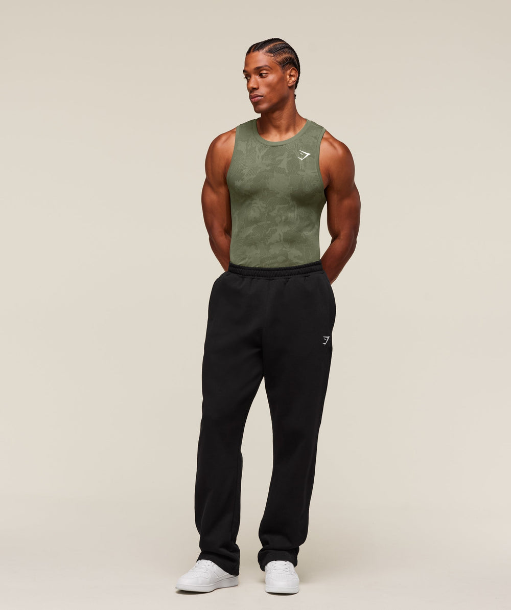 Geo Seamless Tank Core Olive/Deep Olive Green