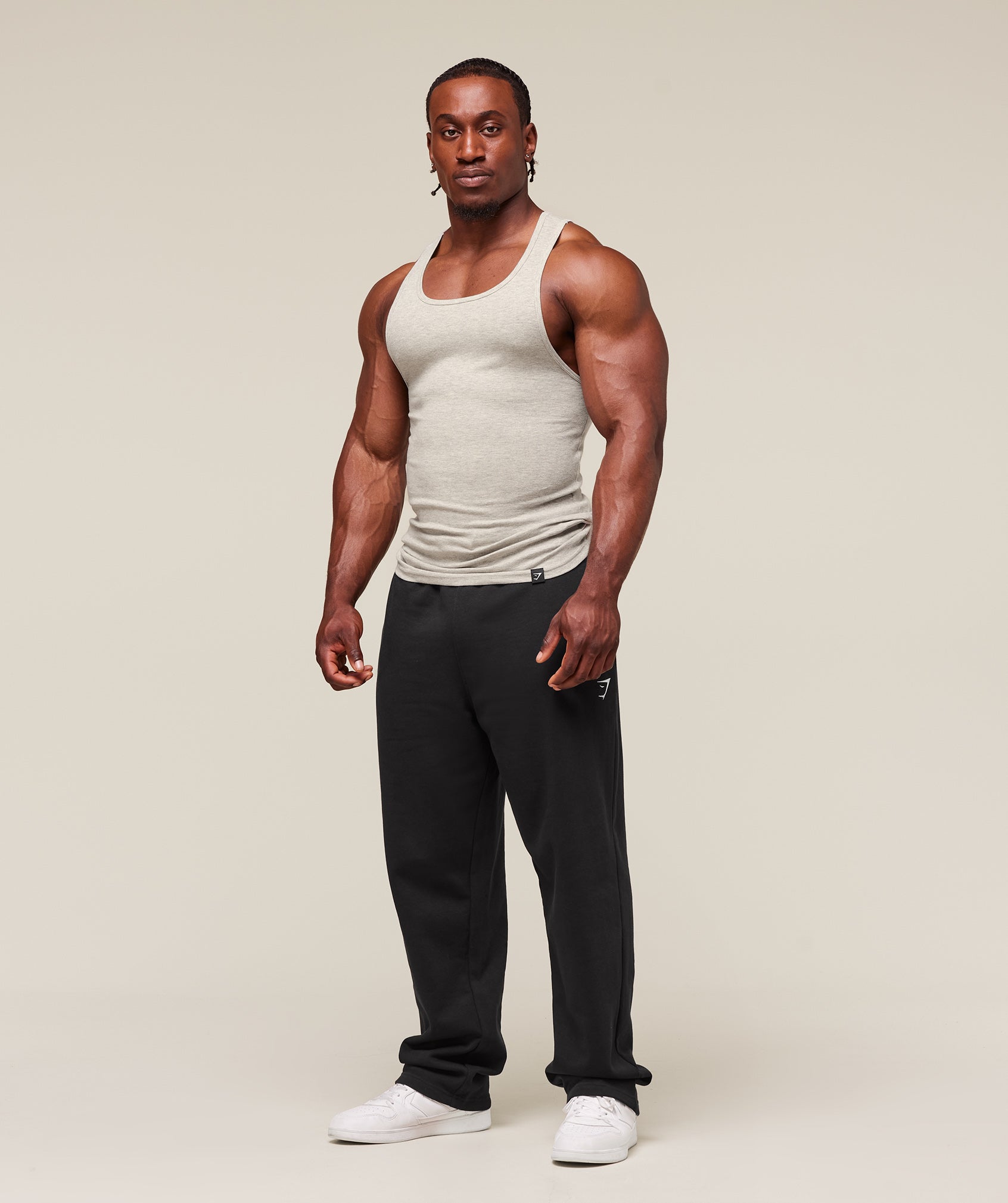 Ribbed Tank 3pk White/Black/Stone Grey Marl