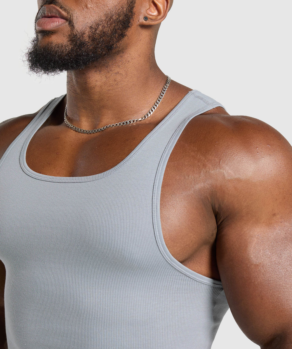 Ribbed Tank 3PK Denim Grey/Pebble Grey/Lifestyle Brown