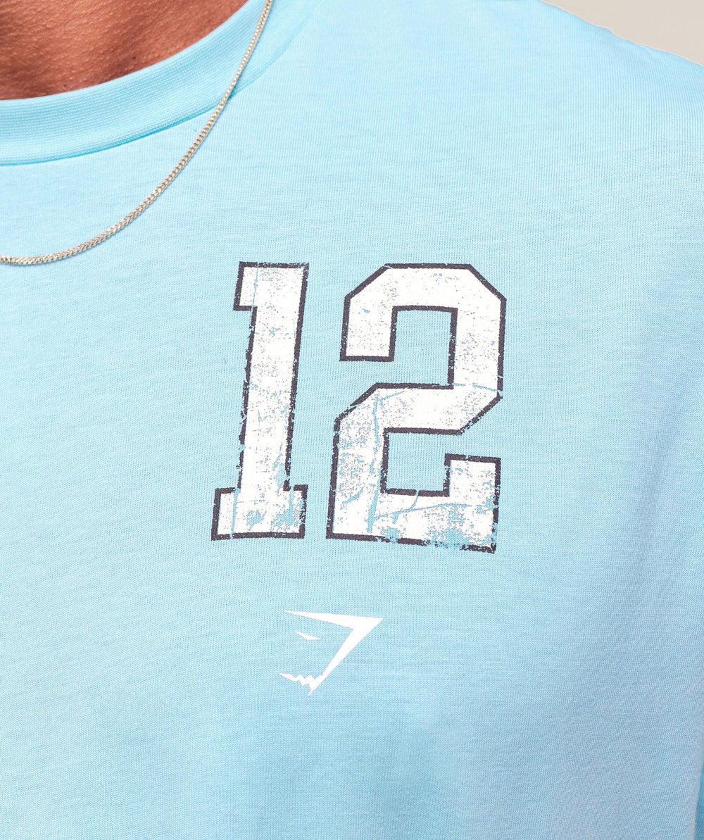 Collegiate Graphic T-shirt Athletic Light Blue