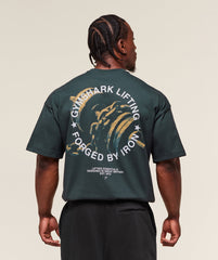 Forged By Iron T-Shirt Darkest Teal
