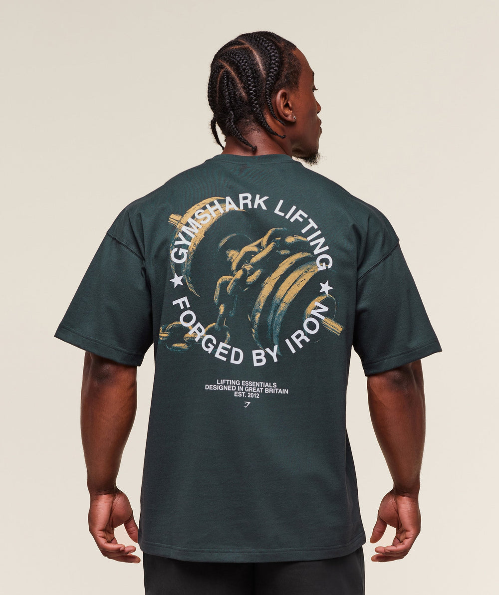 Forged By Iron T-Shirt Darkest Teal