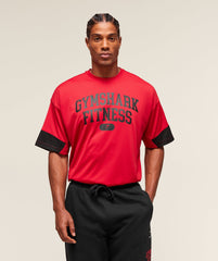 Varsity Oversized T-Shirt Conditioning Red