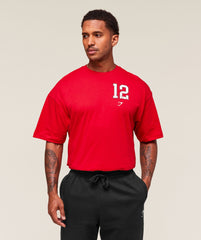 Collegiate Graphic T-shirt Athletic Red