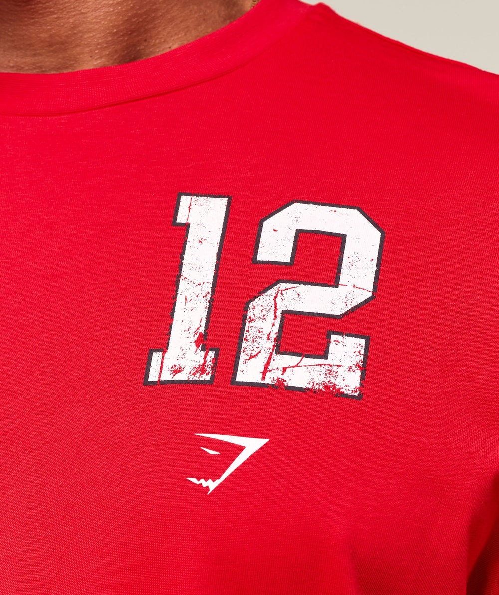 Collegiate Graphic T-shirt Athletic Red
