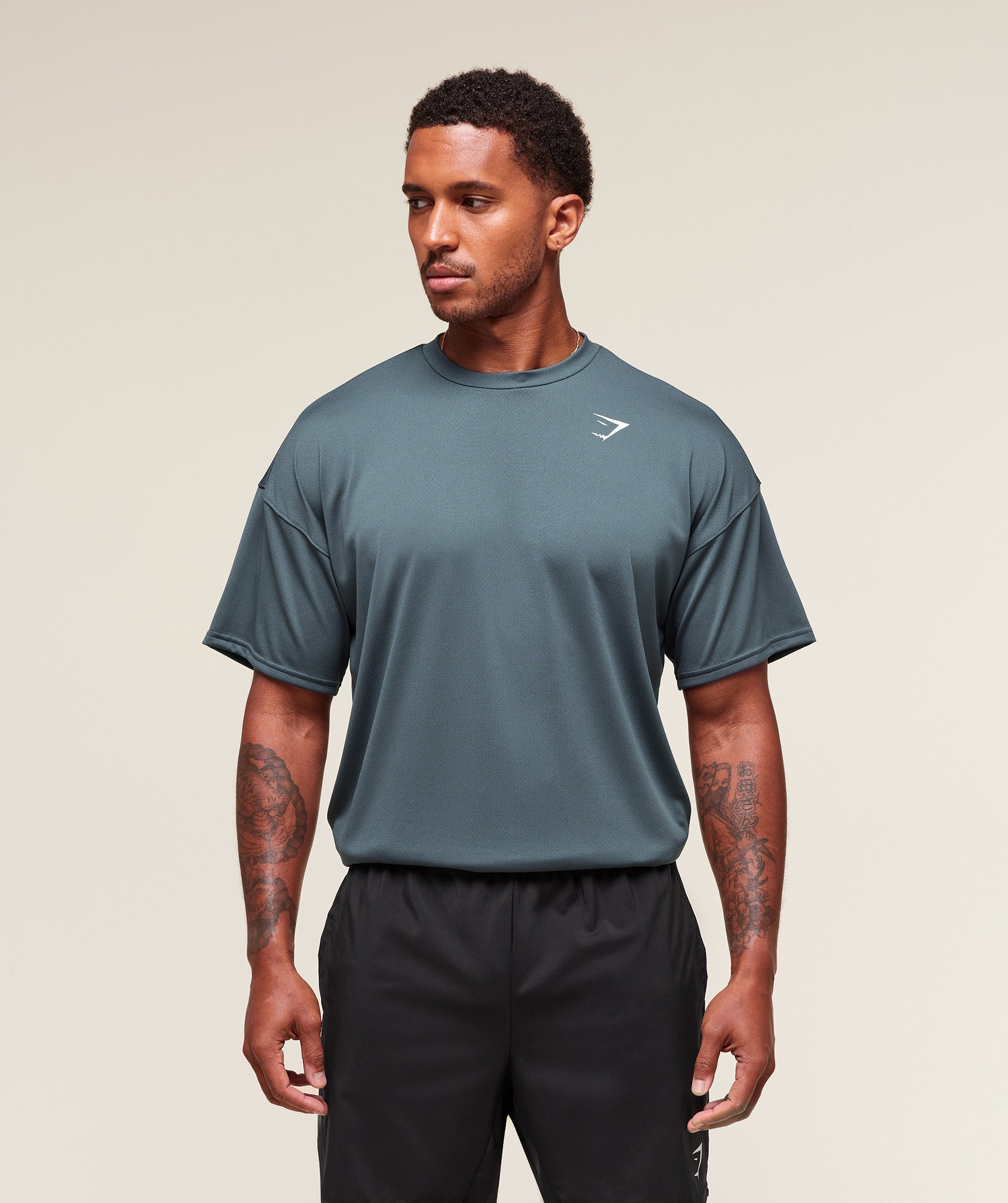 Oversized Performance T-Shirt Titanium Blue