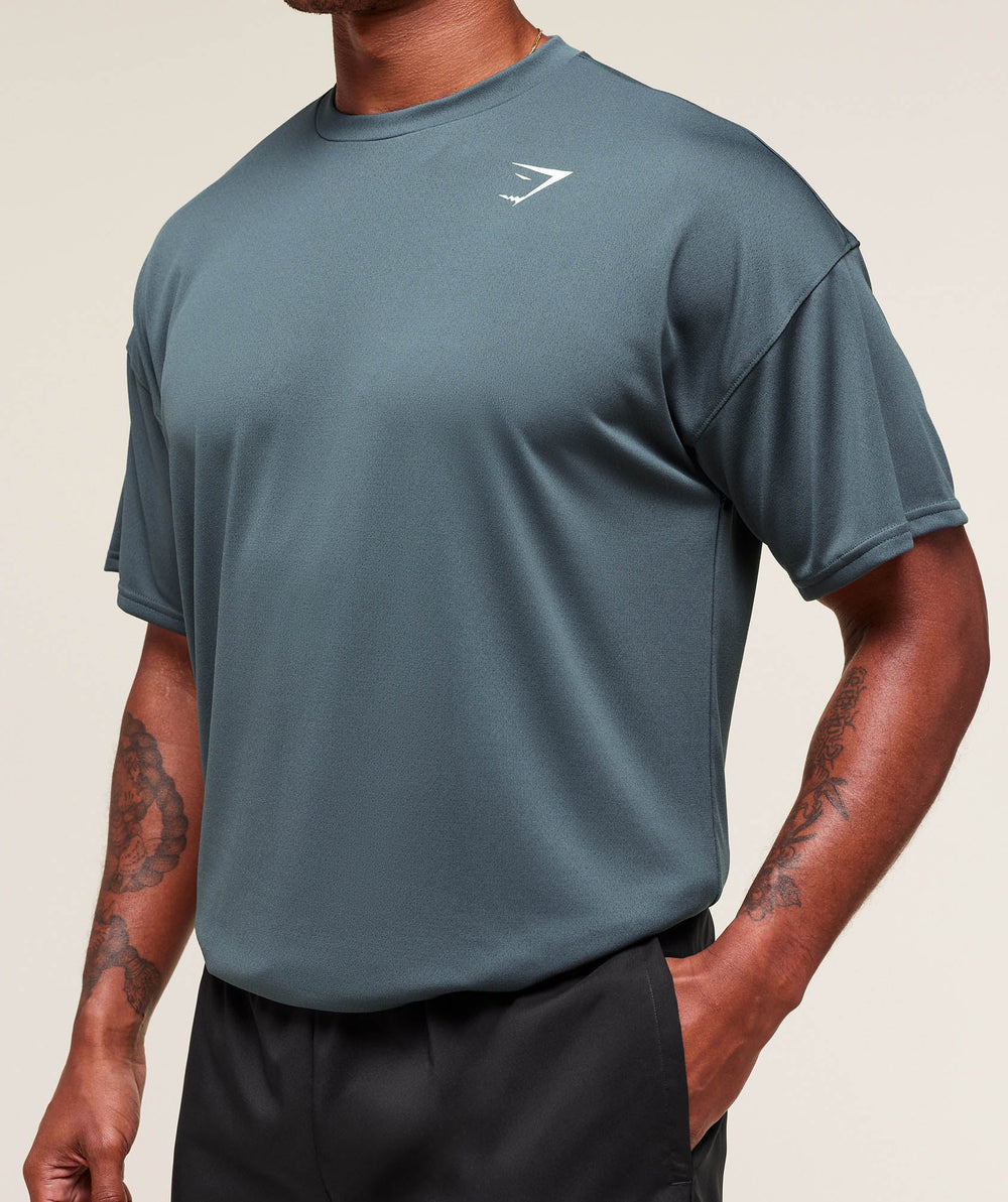Oversized Performance T-Shirt Titanium Blue