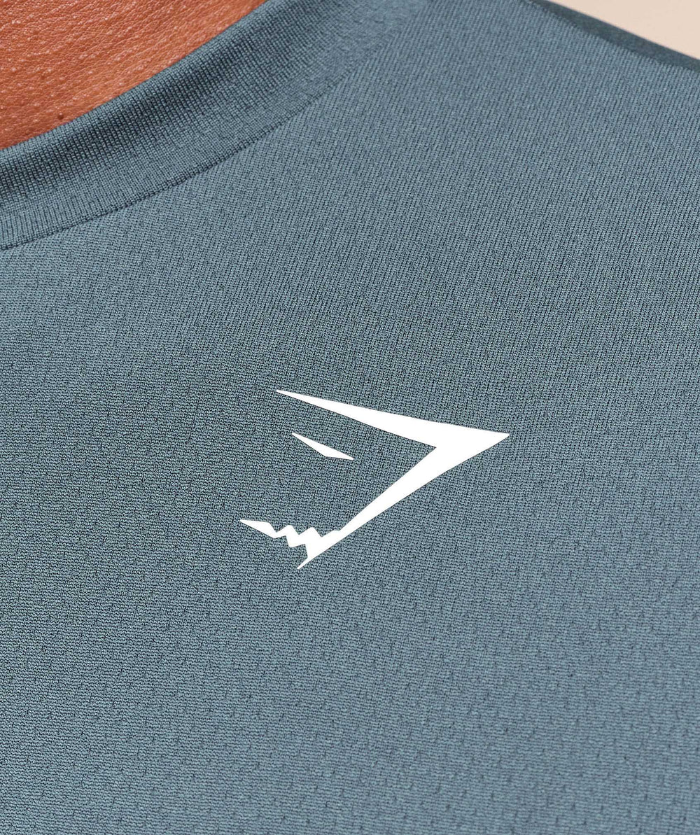 Oversized Performance T-Shirt Titanium Blue