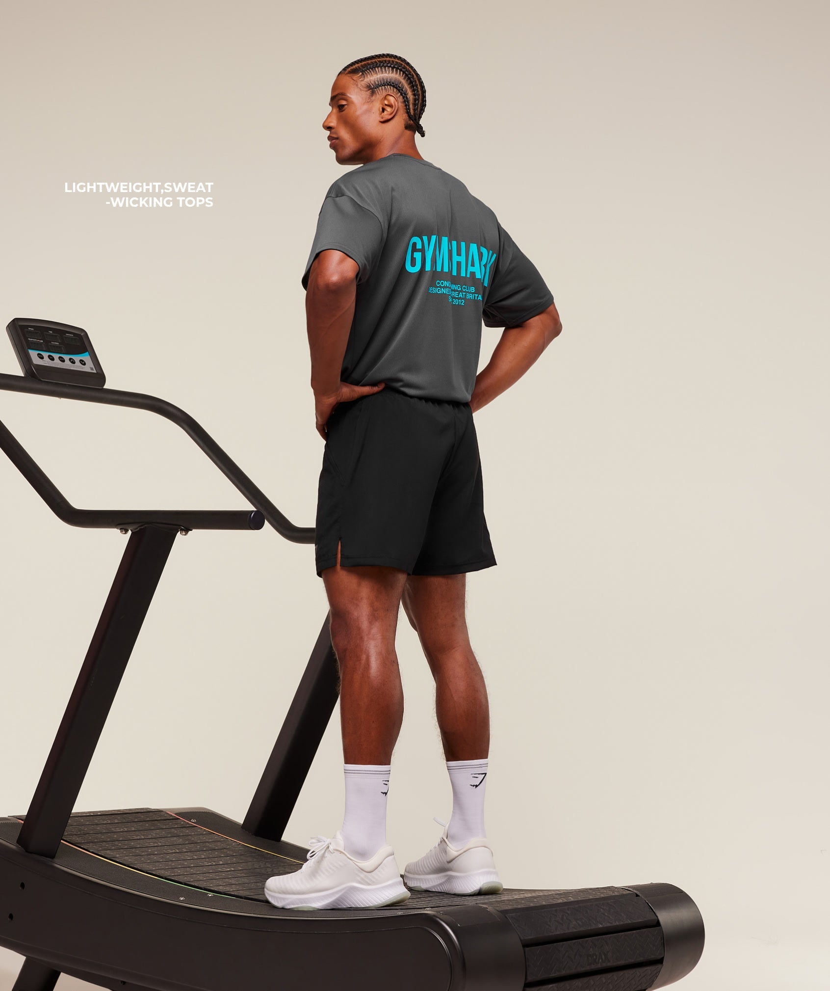 Conditioning Club Oversized T-Shirt Onyx Grey/Brand Blue