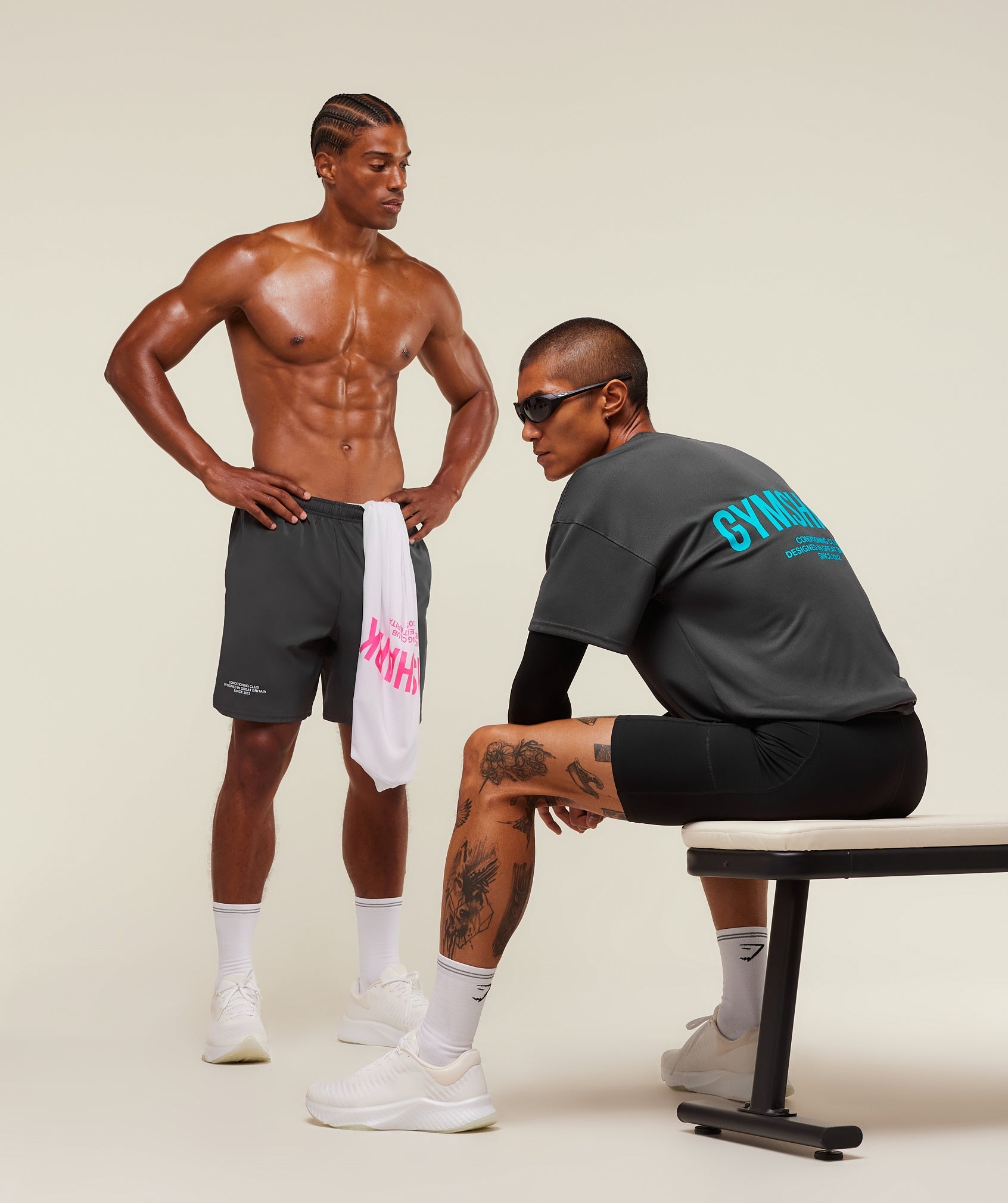 Conditioning Club Oversized T-Shirt Onyx Grey/Brand Blue