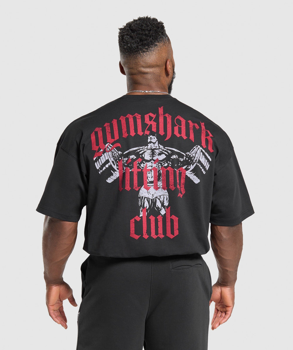 Lifting Club T-Shirt Black/Conditioning Red