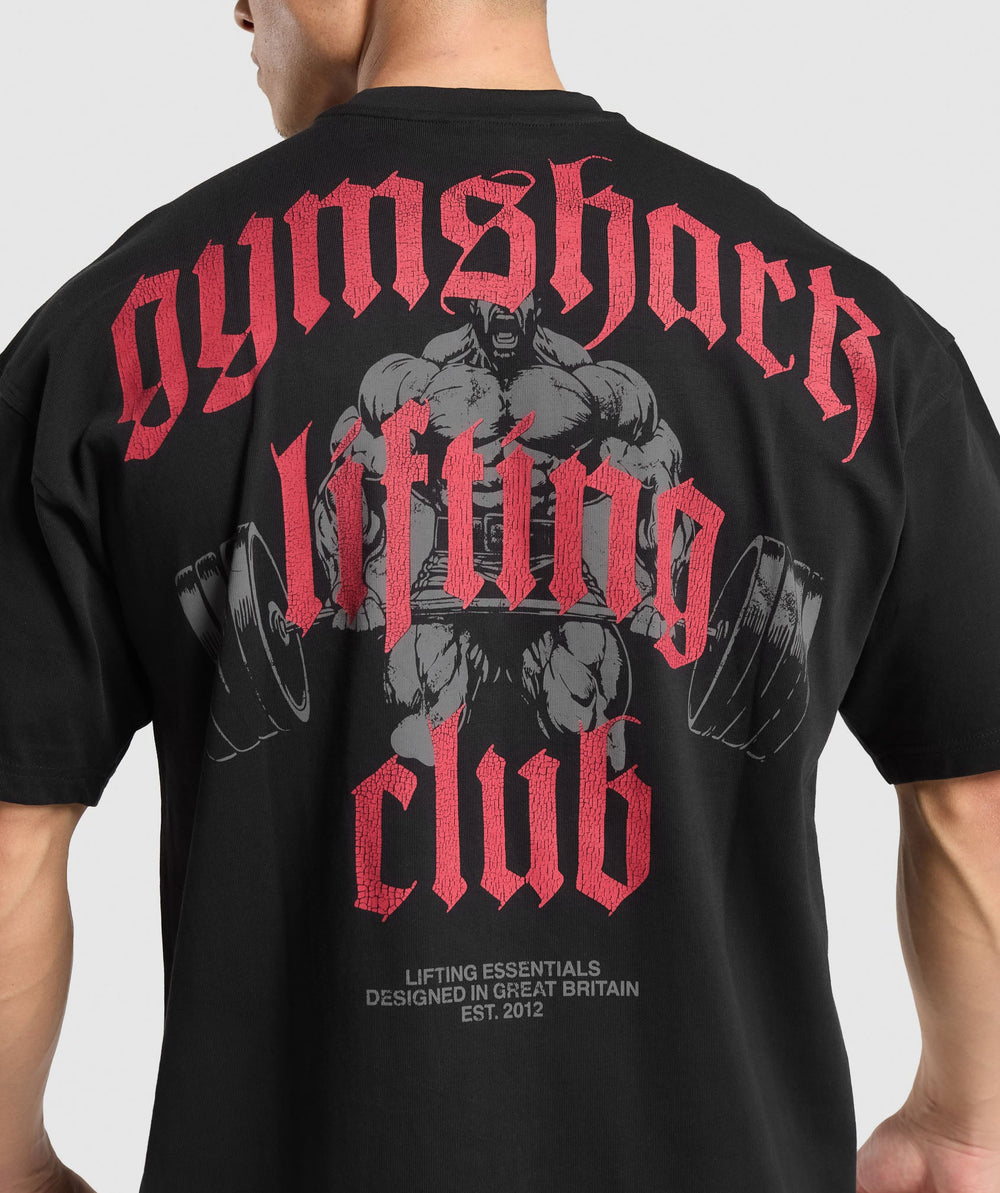 Lifting Club Graphic T-Shirt Black