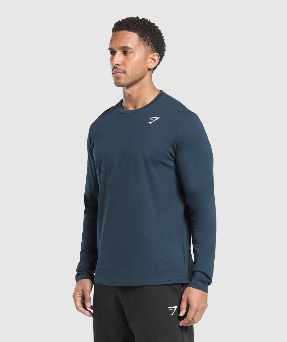 Crest Long Sleeve T-Shirt Navy