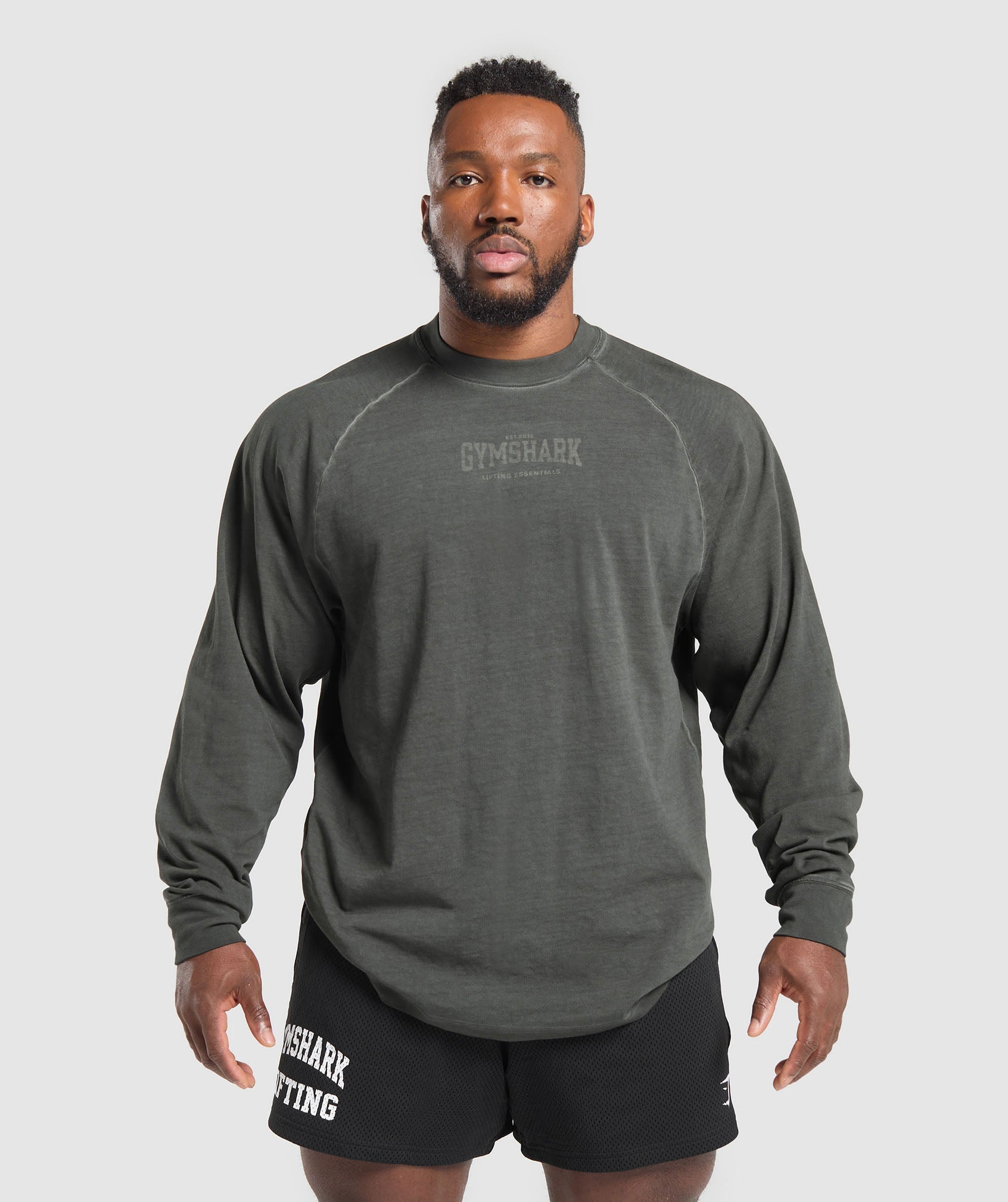 Heavyweight Long Sleeve T-Shirt  Black/Wash