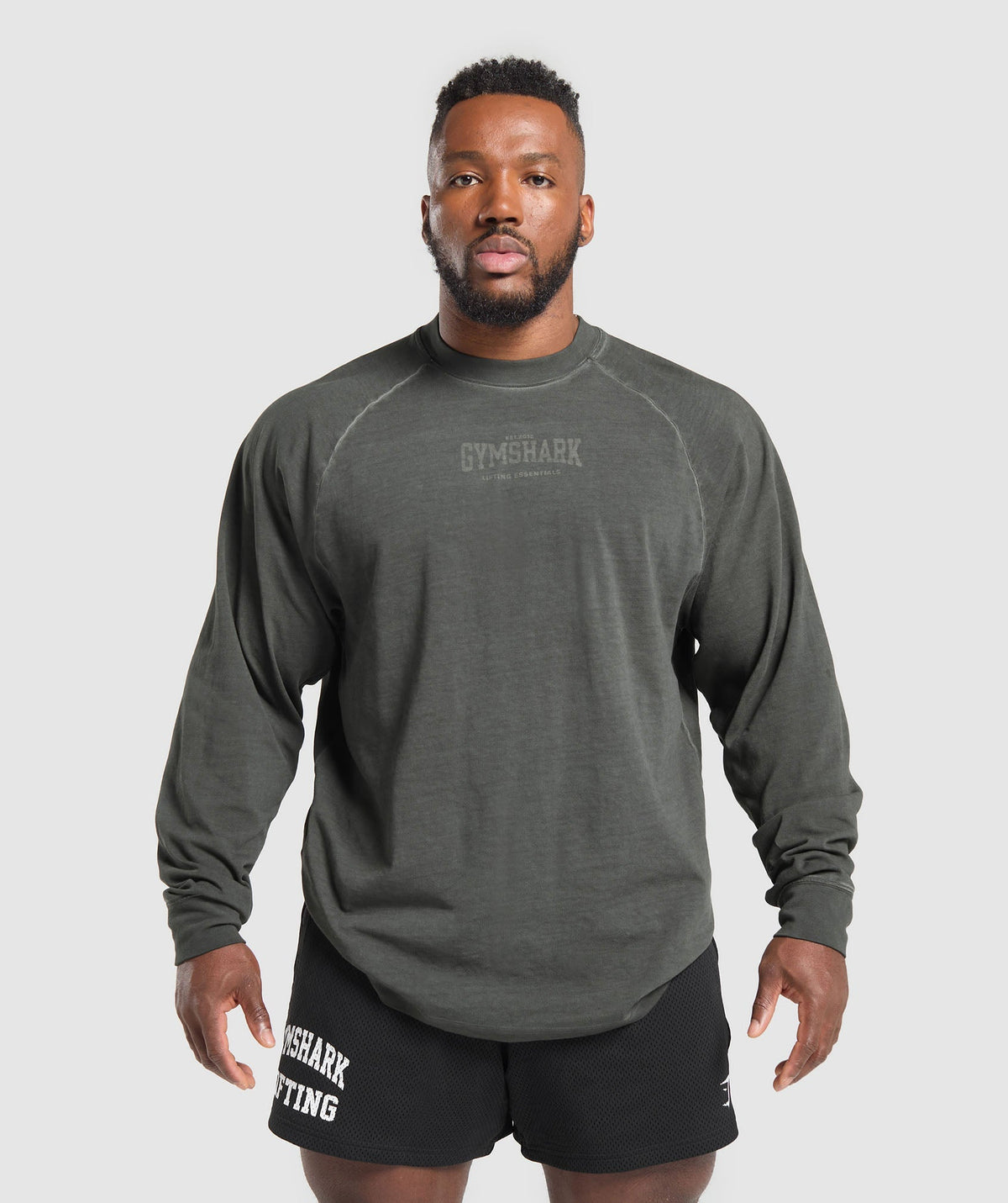 Heavyweight Long Sleeve T-Shirt  Black/Wash