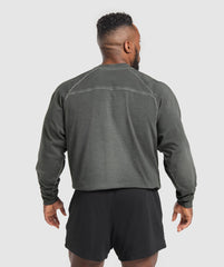 Heavyweight Long Sleeve T-Shirt  Black/Wash