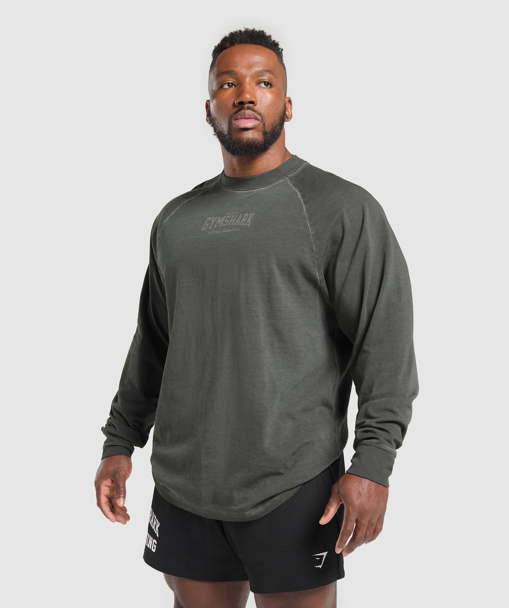Heavyweight Long Sleeve T-Shirt  Black/Wash