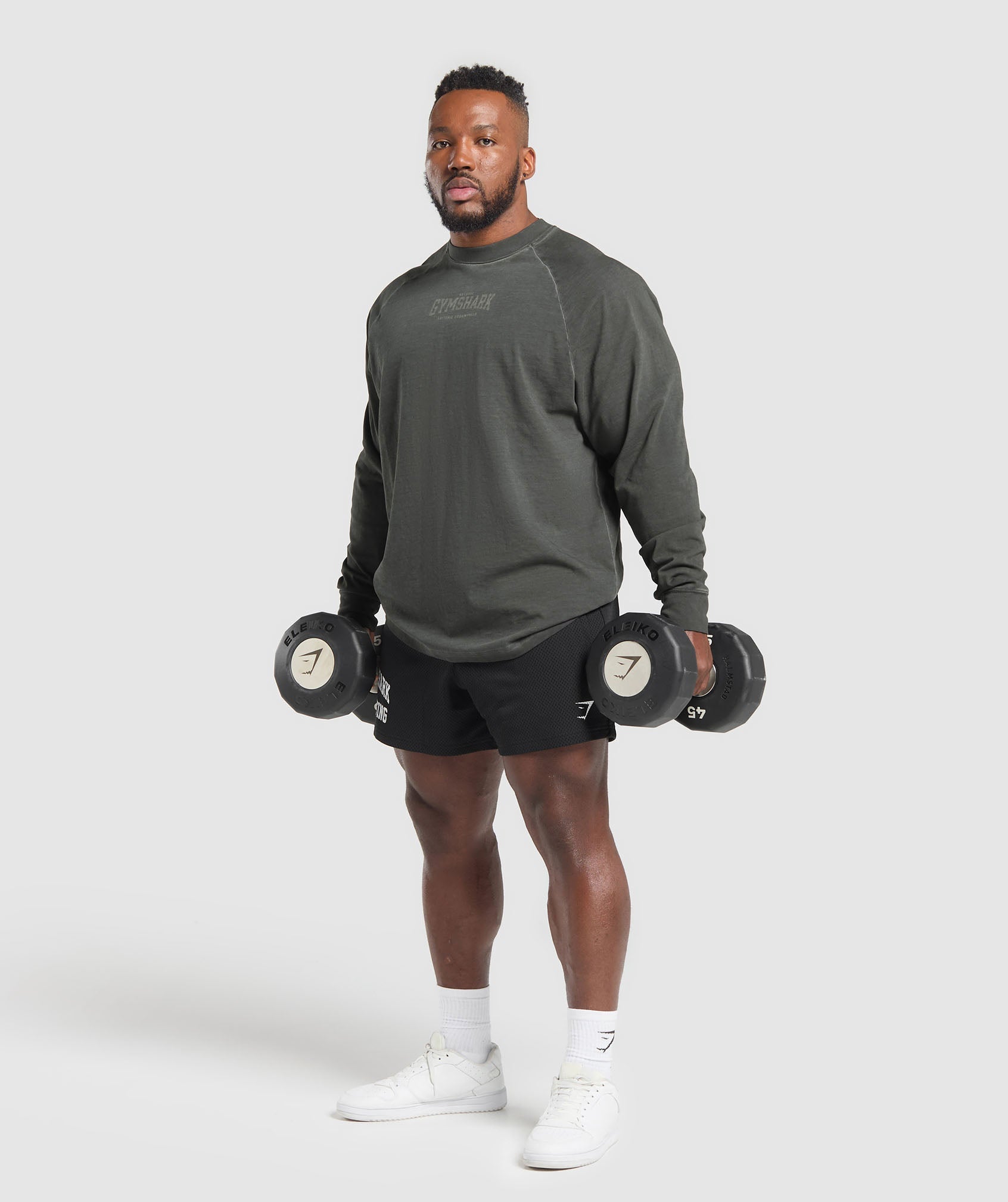 Heavyweight Long Sleeve T-Shirt  Black/Wash
