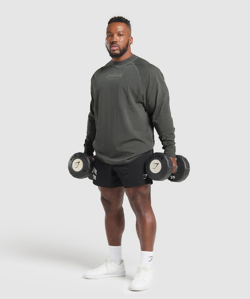 Heavyweight Long Sleeve T-Shirt  Black/Wash