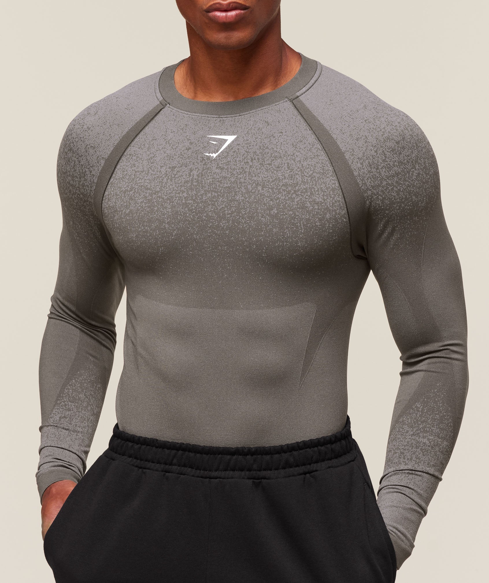 Shadow Seamless Long Sleeve T-Shirt Meteor Grey