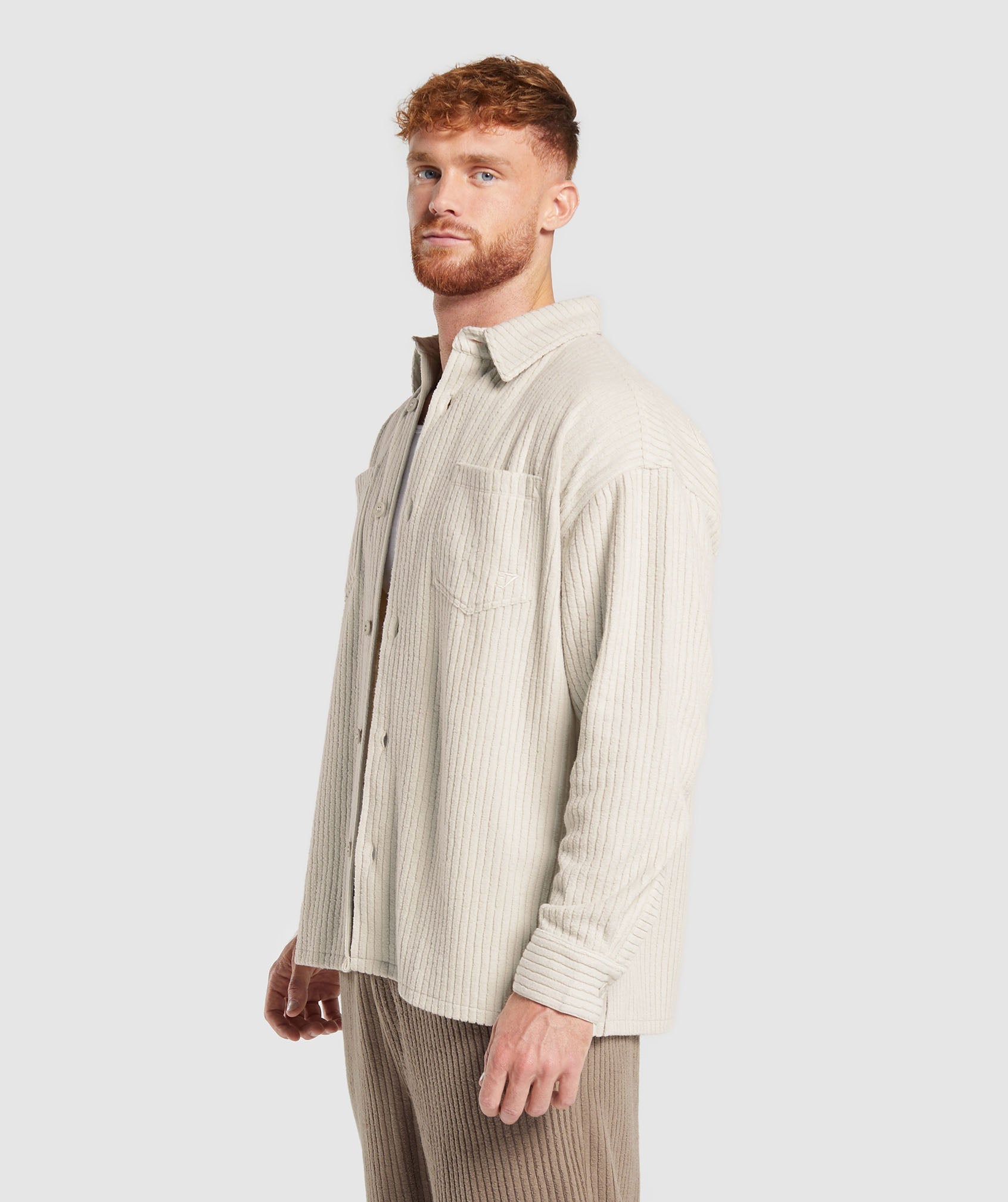 Cord Overshirt Pebble Grey