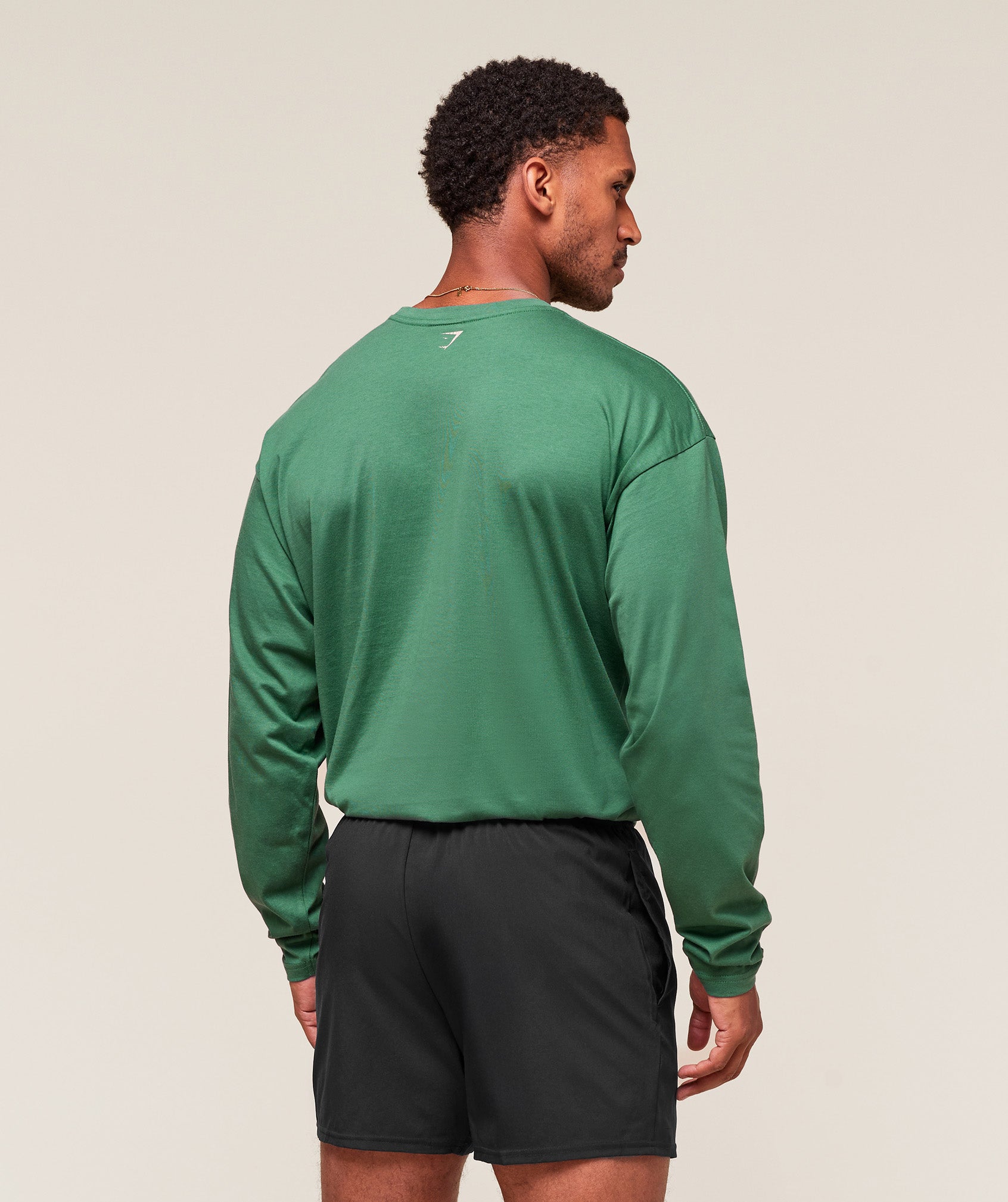 Worn Graphic Long Sleeve T-Shirt Lift Green