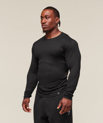 Ribbed Long Sleeve T-Shirt Black